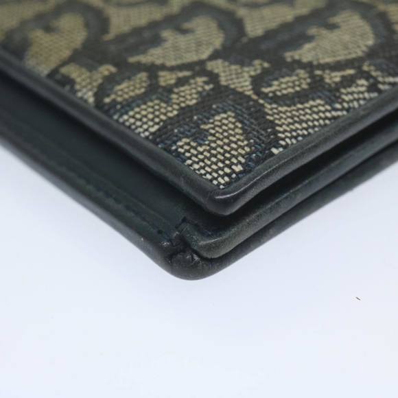 Christian Dior Trotter Canvas Long Wallet Navy Auth ac2496 - Picture 15 of 16